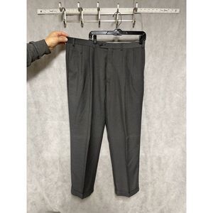 Ralph Lauren Pant Men 38X32 Gray Micro Houndstooth Academia Hybrid Casual Luxury